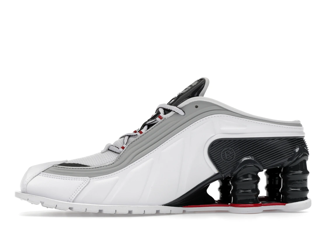 Vue 18 de Nike Shox MR4 Mule Martine Rose Metallic Platinum Varsity Red 