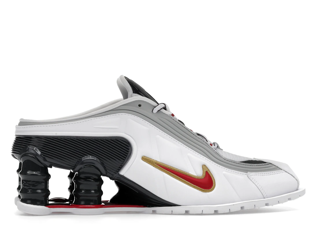 Vue 36 de Nike Shox MR4 Mule Martine Rose Metallic Platinum Varsity Red 