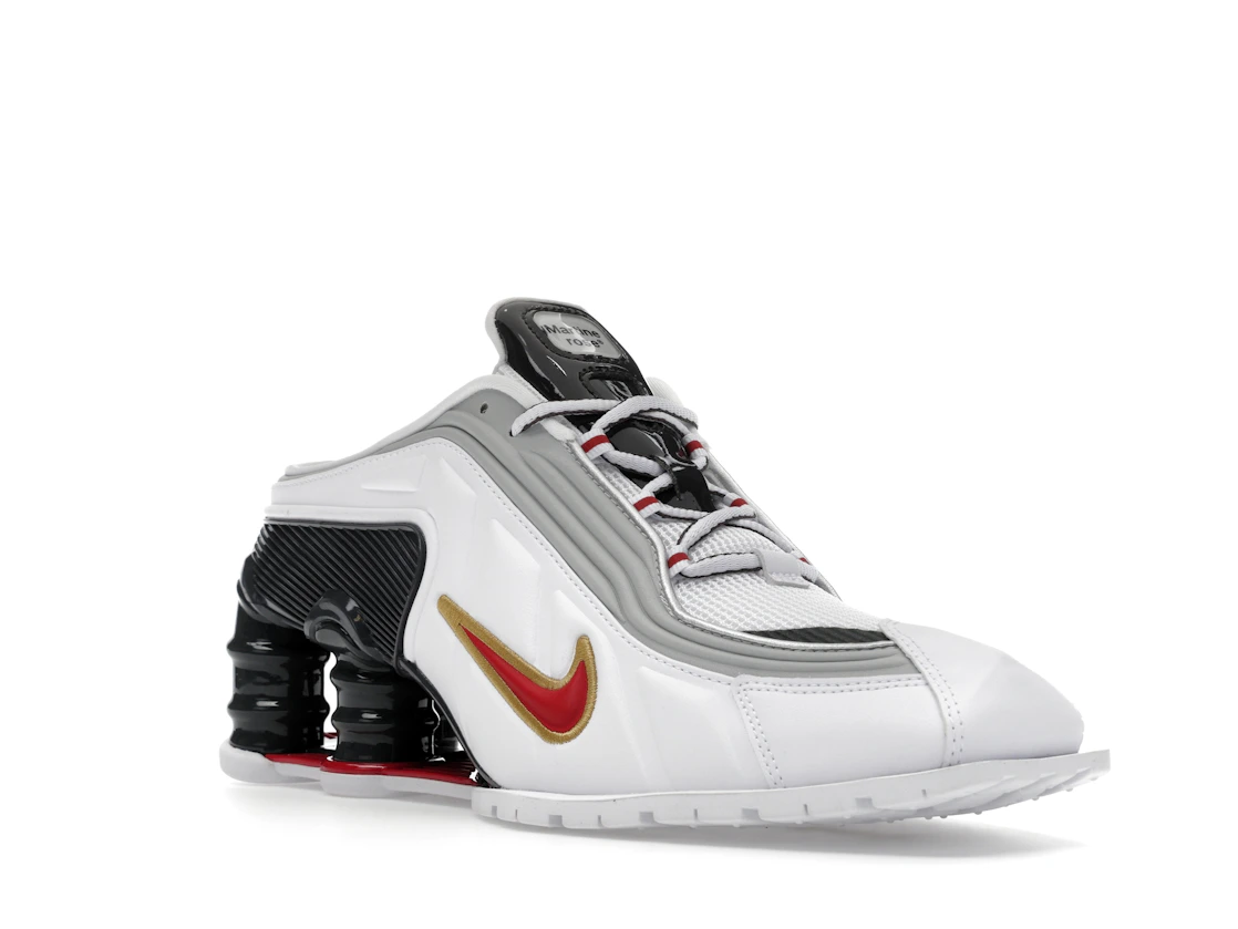 Vue 6 de Nike Shox MR4 Mule Martine Rose Metallic Platinum Varsity Red 