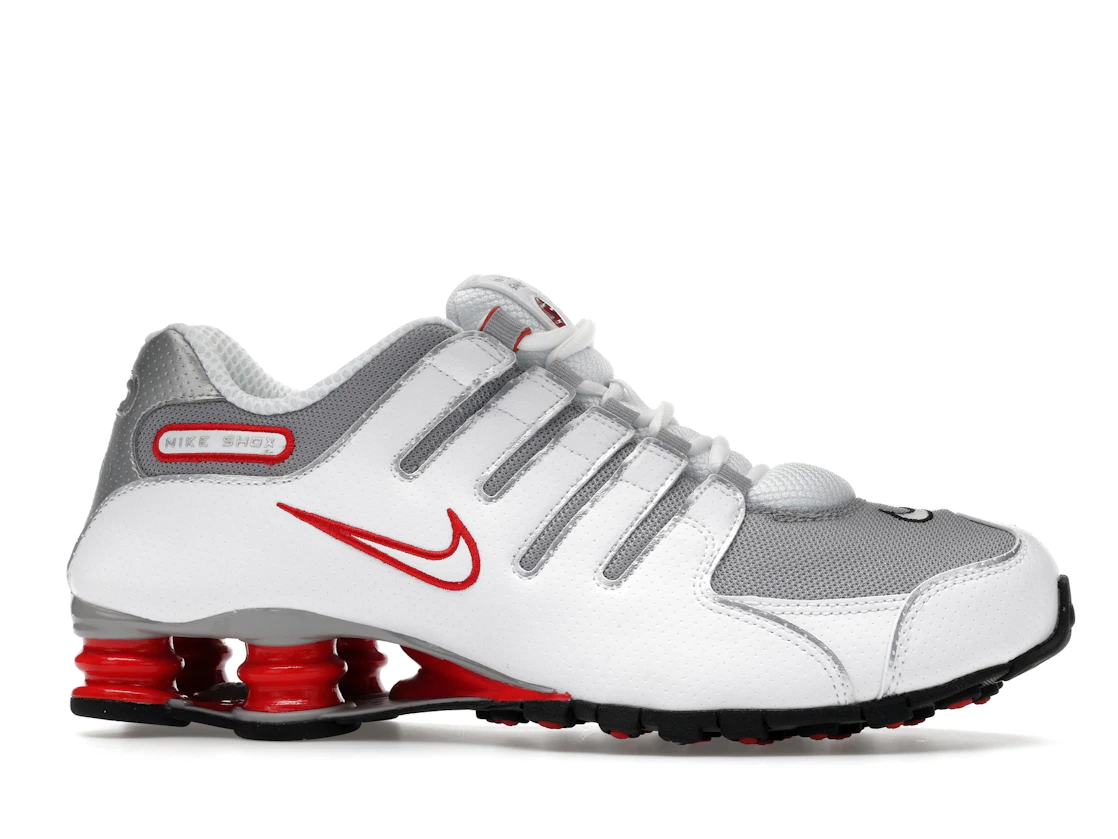 Vue 2 de Nike Shox NZ White Red Metallic Silver