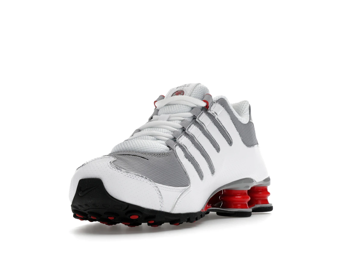 Vue 13 de Nike Shox NZ White Red Metallic Silver