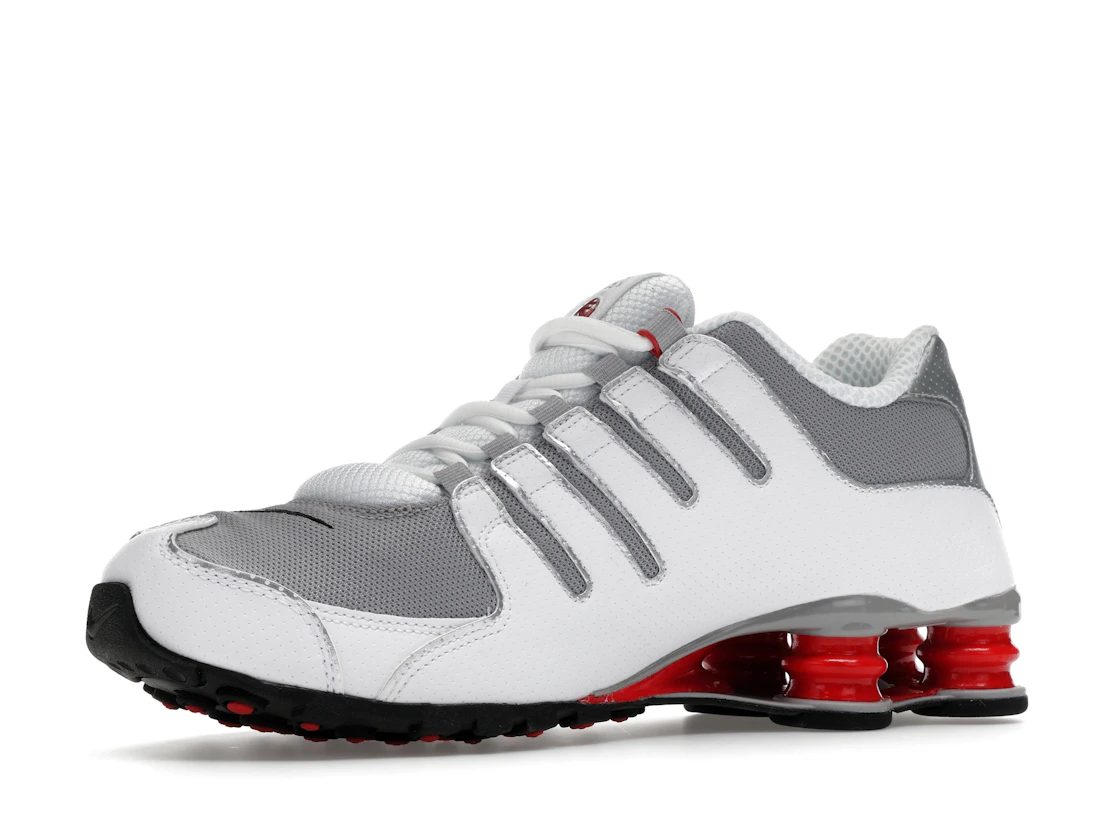 Vue 16 de Nike Shox NZ White Red Metallic Silver