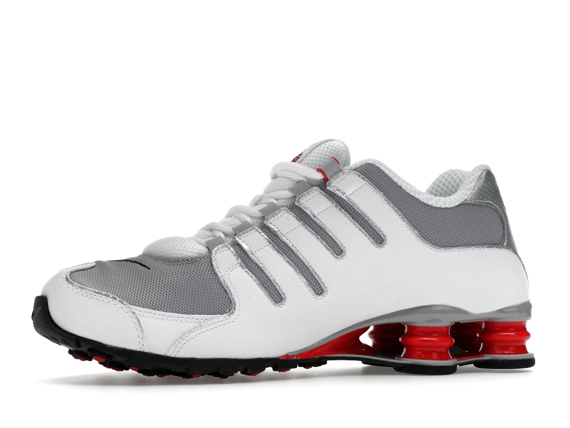 Vue 17 de Nike Shox NZ White Red Metallic Silver
