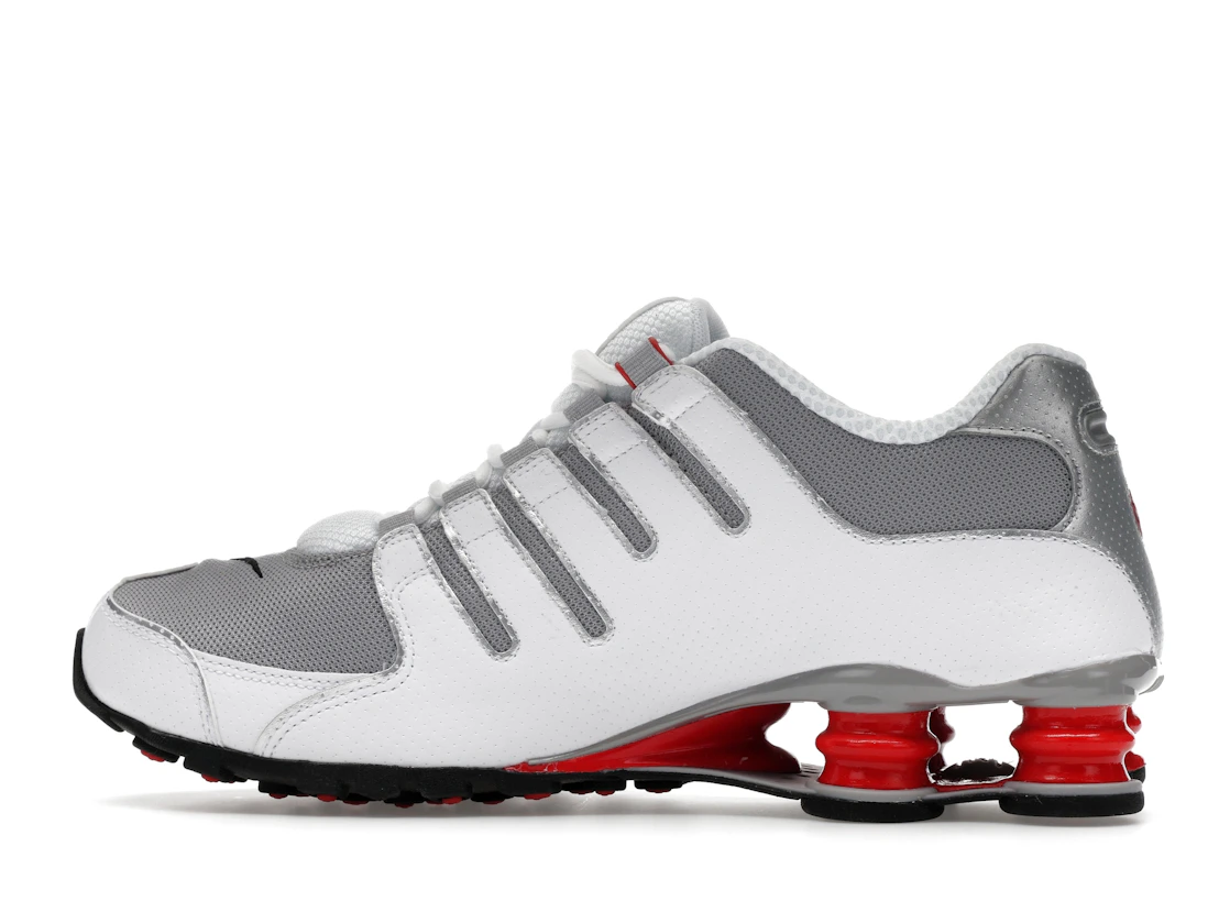 Vue 20 de Nike Shox NZ White Red Metallic Silver