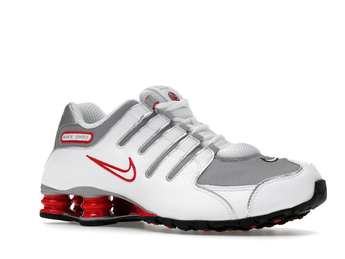 Vue 4 de Nike Shox NZ White Red Metallic Silver