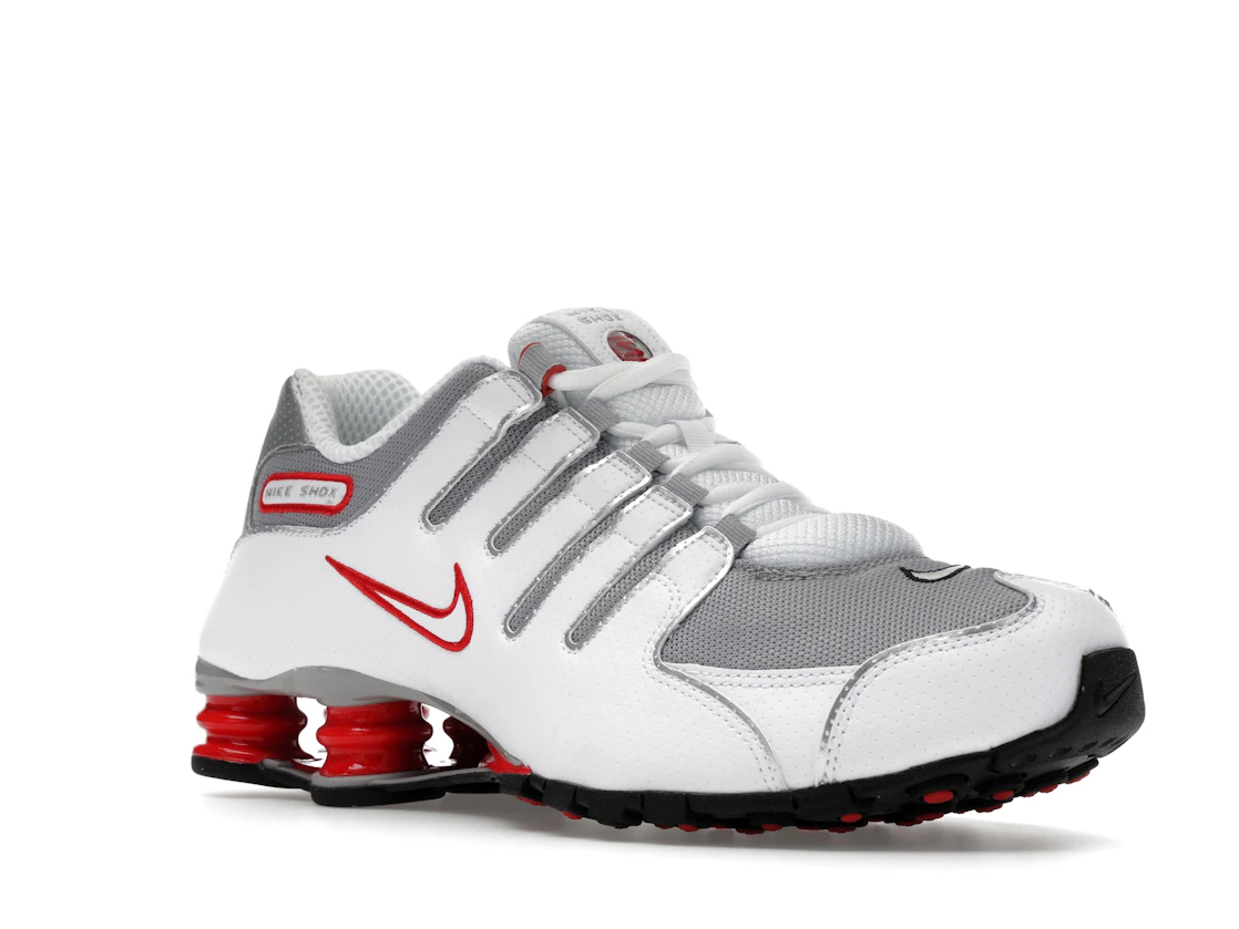 Vue 5 de Nike Shox NZ White Red Metallic Silver