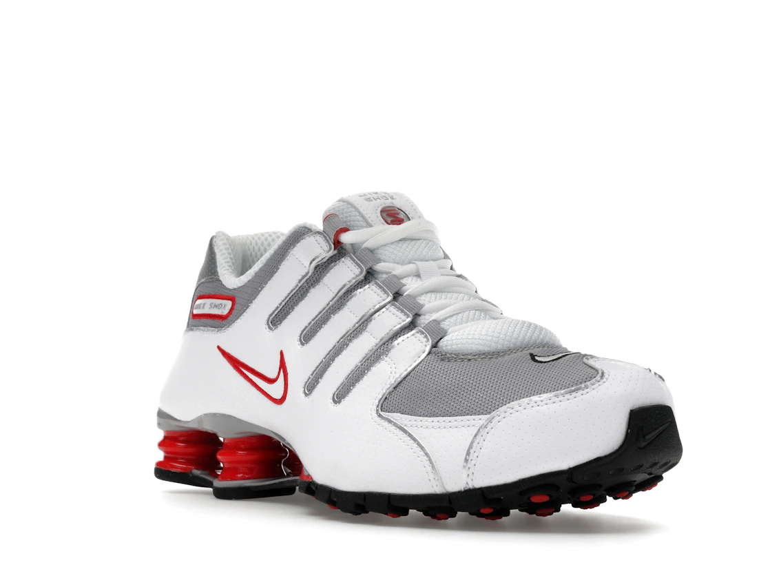 Vue 6 de Nike Shox NZ White Red Metallic Silver