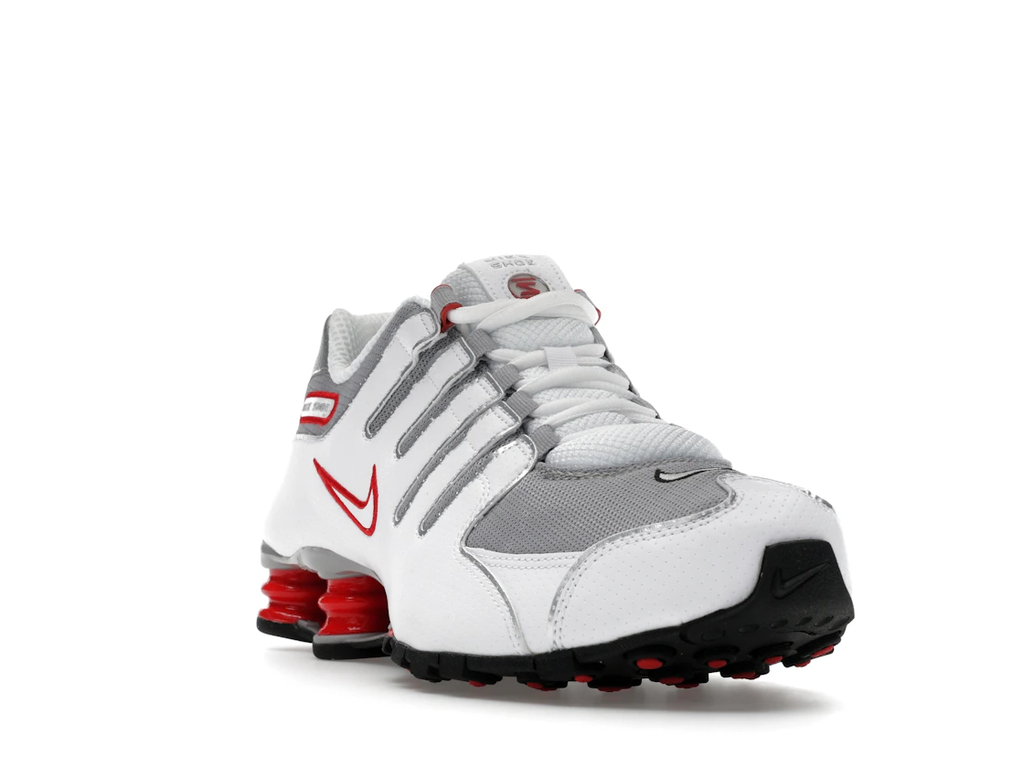 Vue 7 de Nike Shox NZ White Red Metallic Silver