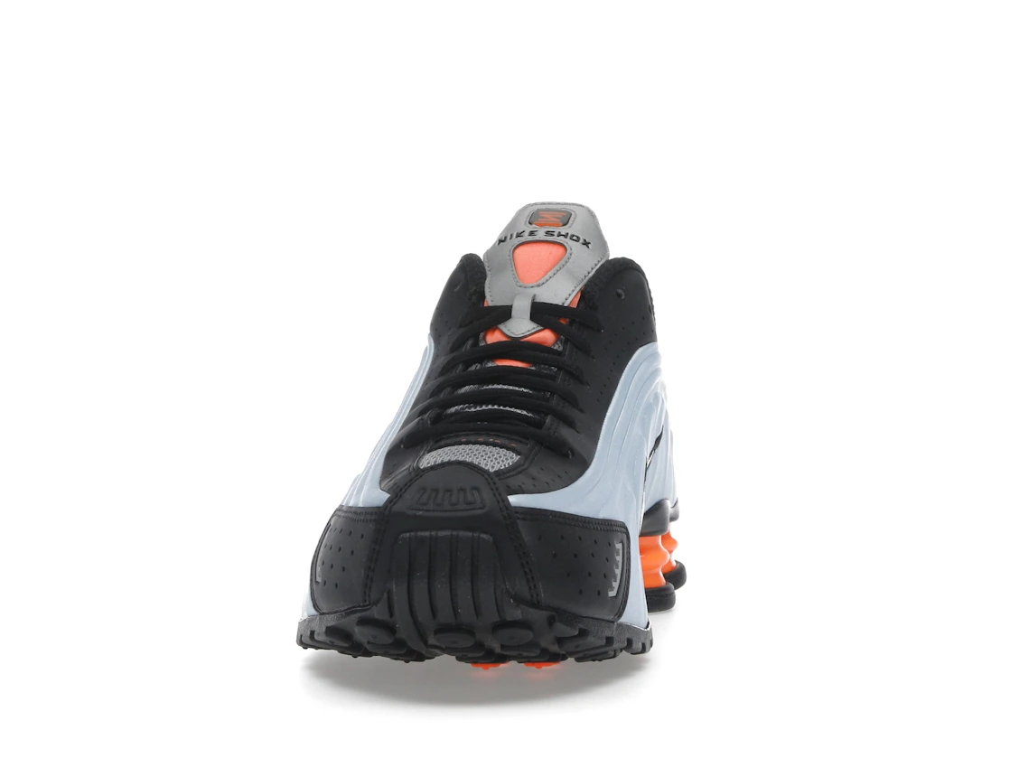 Vue 11 de Nike Shox R4 Blue Tint Total Orange Black Metallic Silver 