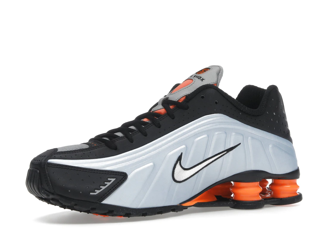 Vue 16 de Nike Shox R4 Blue Tint Total Orange Black Metallic Silver 