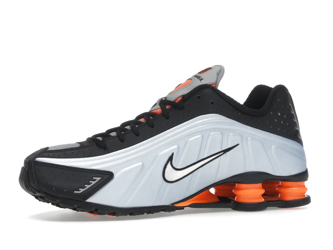 Vue 17 de Nike Shox R4 Blue Tint Total Orange Black Metallic Silver 