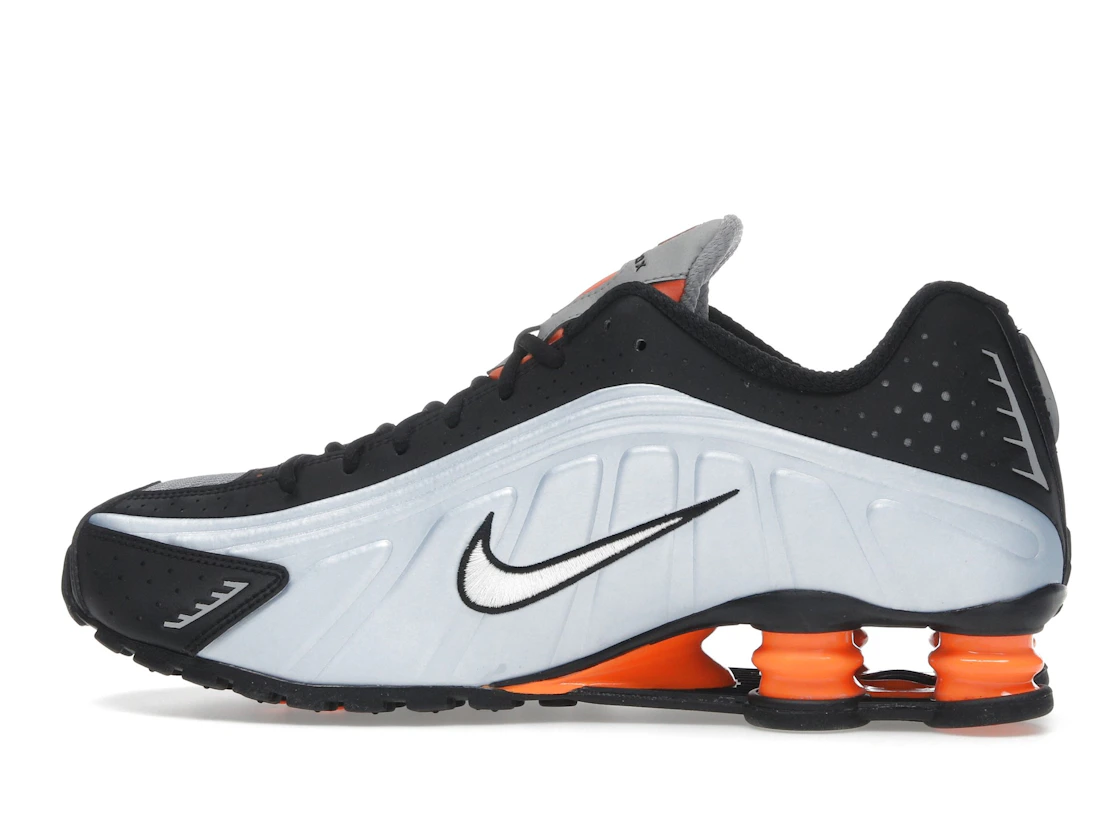 Vue 20 de Nike Shox R4 Blue Tint Total Orange Black Metallic Silver 