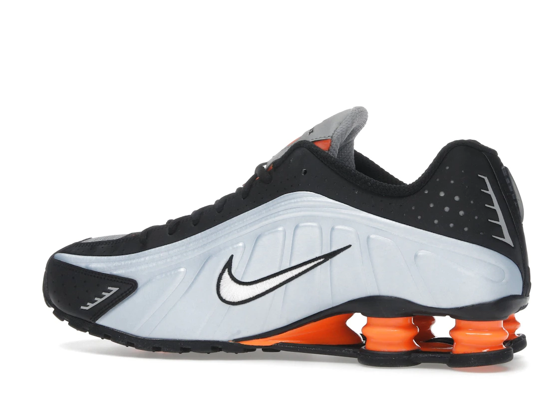 Vue 21 de Nike Shox R4 Blue Tint Total Orange Black Metallic Silver 