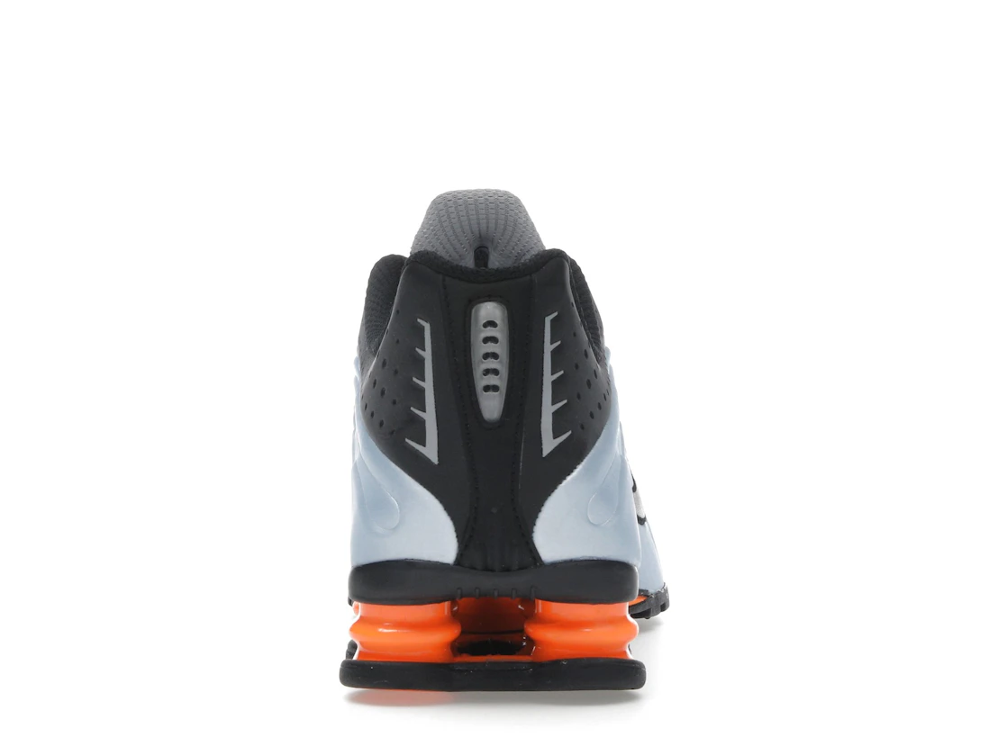Vue 28 de Nike Shox R4 Blue Tint Total Orange Black Metallic Silver 