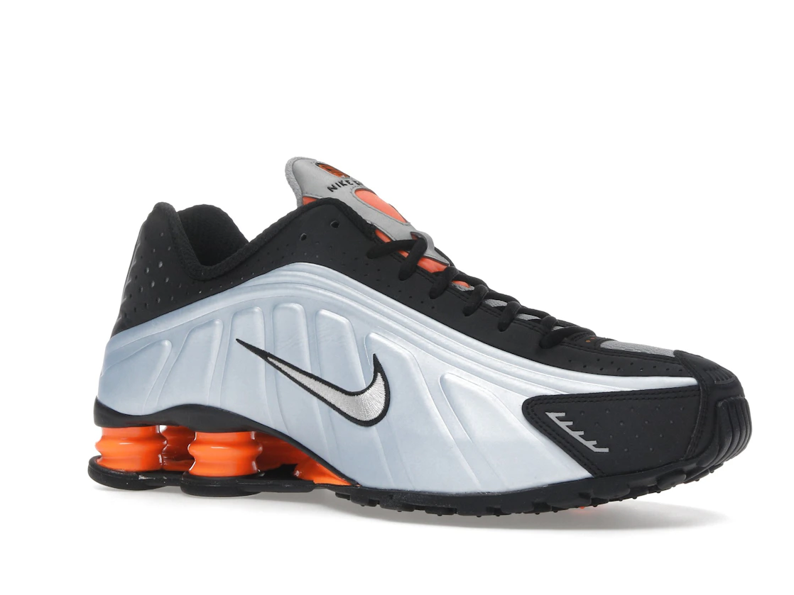 Vue 4 de Nike Shox R4 Blue Tint Total Orange Black Metallic Silver 
