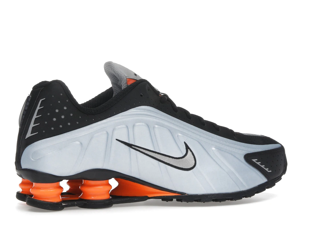 Vue 35 de Nike Shox R4 Blue Tint Total Orange Black Metallic Silver 