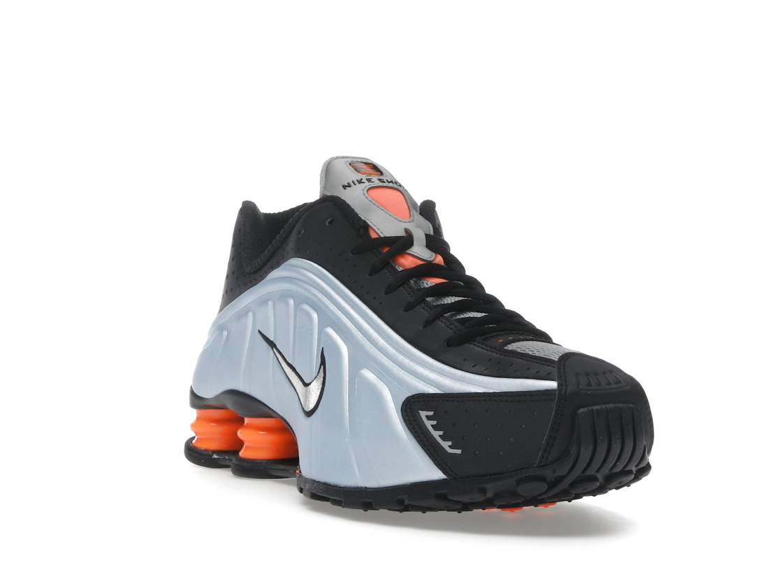 Vue 7 de Nike Shox R4 Blue Tint Total Orange Black Metallic Silver 