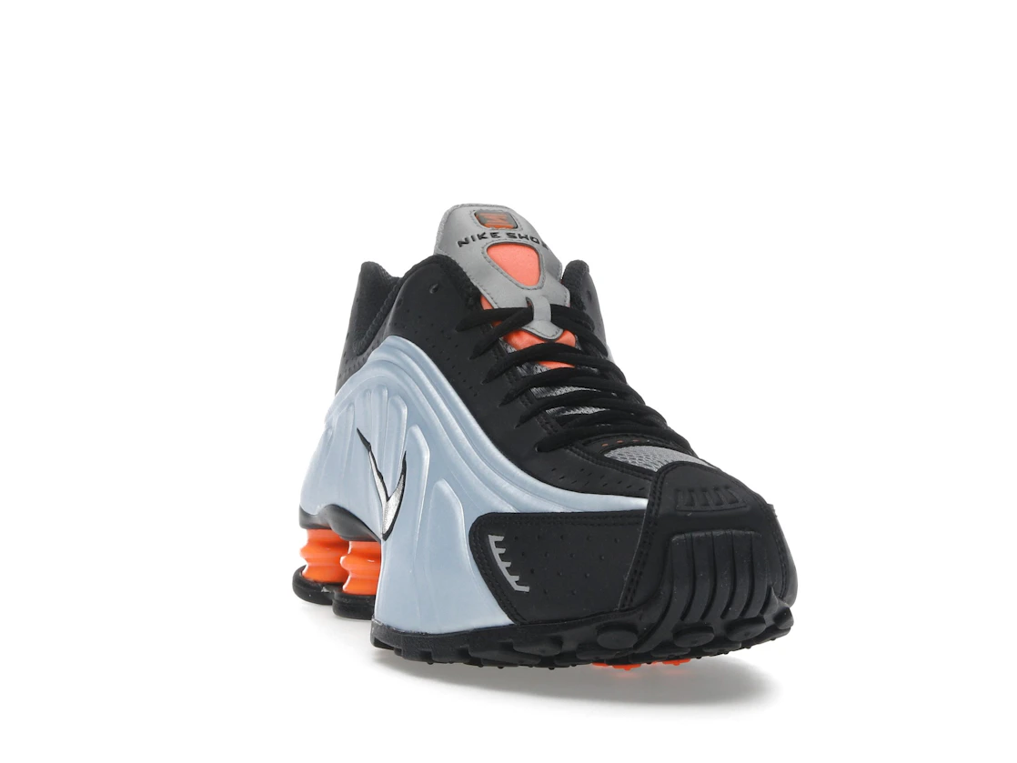 Vue 8 de Nike Shox R4 Blue Tint Total Orange Black Metallic Silver 