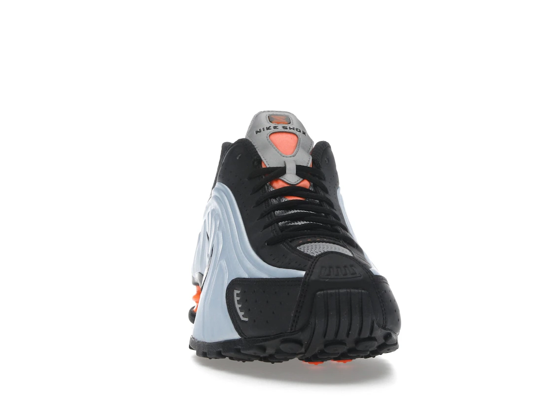 Vue 9 de Nike Shox R4 Blue Tint Total Orange Black Metallic Silver 