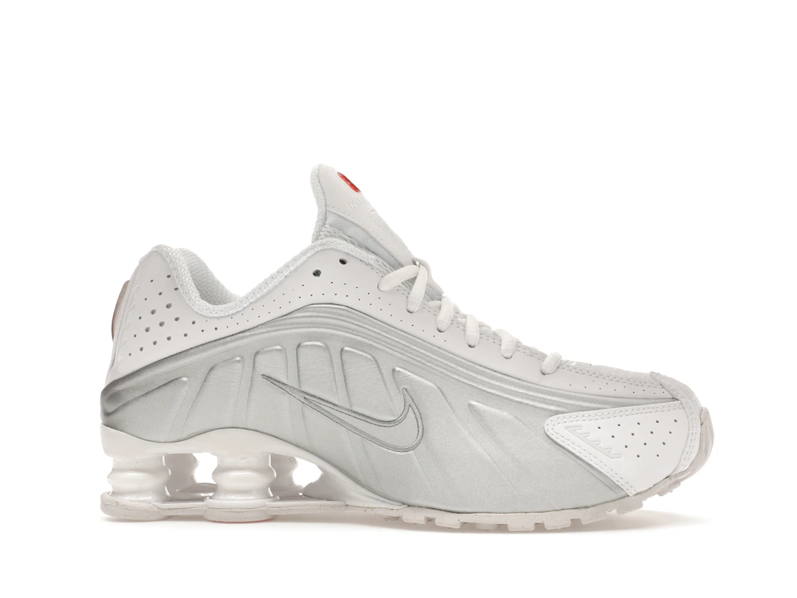 Vue 2 de Nike Shox R4 White Metallic Silver 