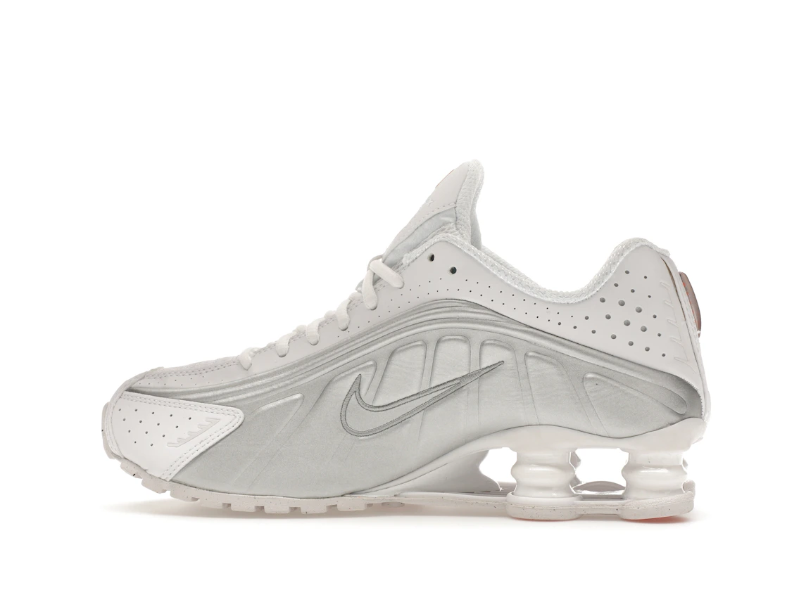 Vue 20 de Nike Shox R4 White Metallic Silver 