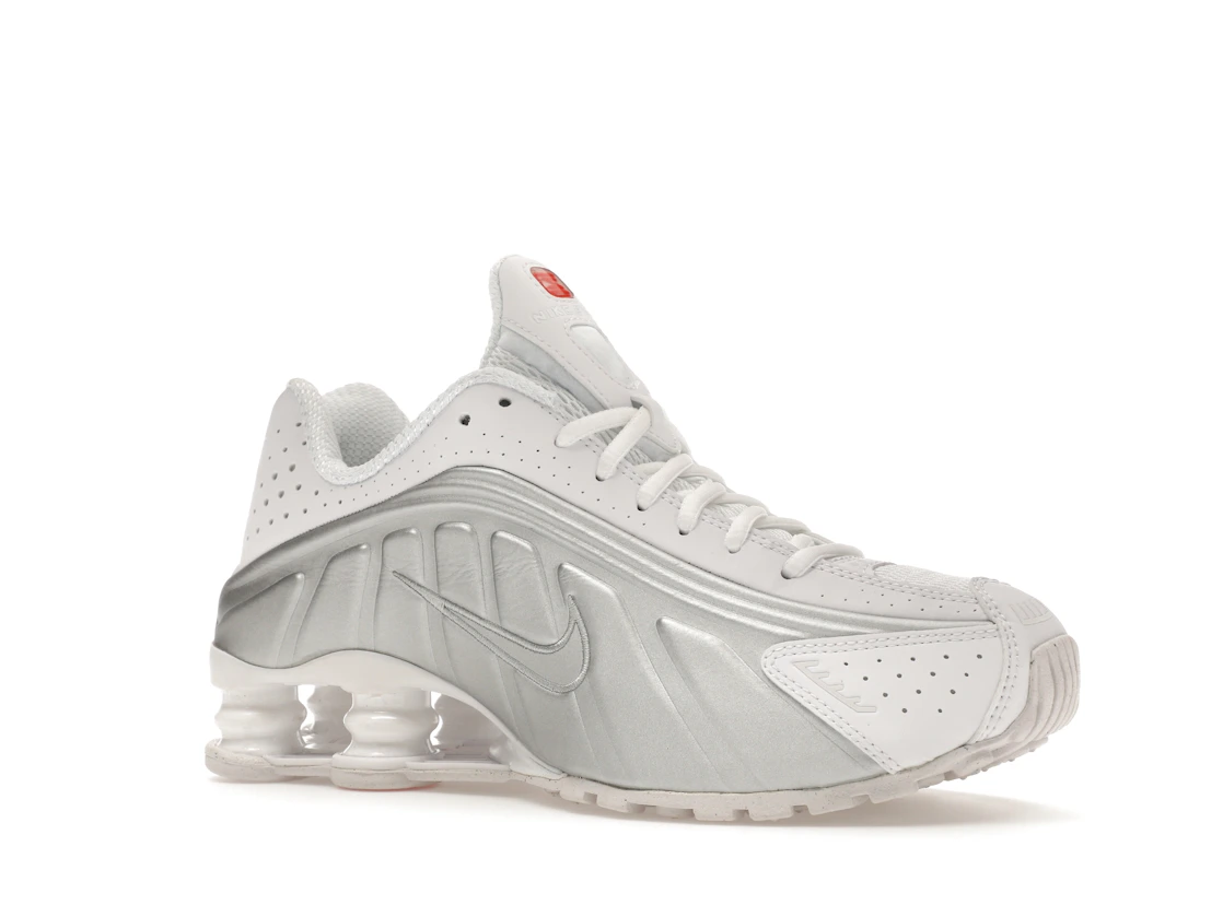 Vue 4 de Nike Shox R4 White Metallic Silver 