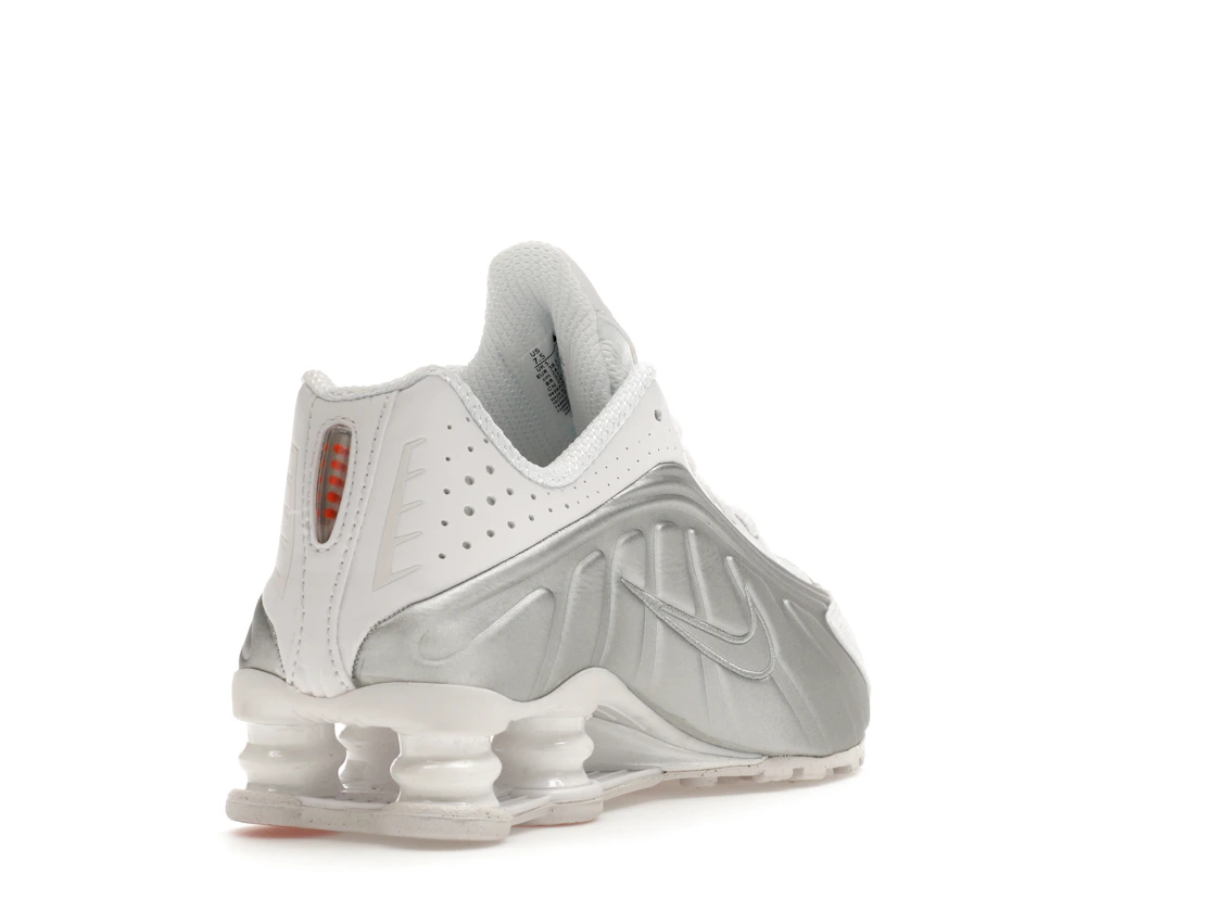 Vue 31 de Nike Shox R4 White Metallic Silver 