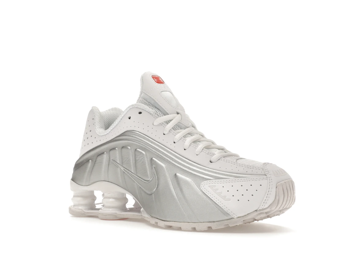 Vue 5 de Nike Shox R4 White Metallic Silver 