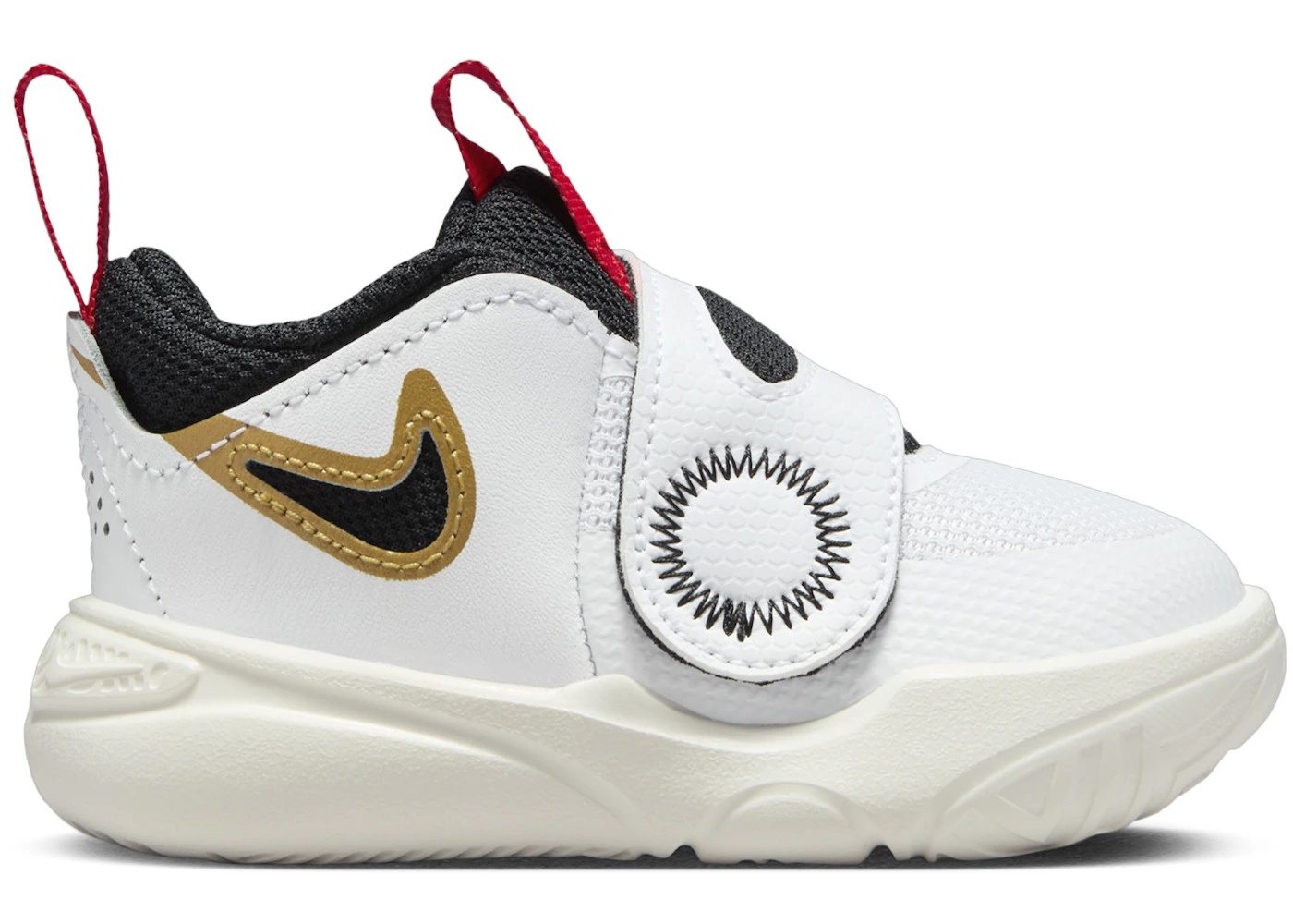Nike Team Hustle D 11 White Metallic Gold University Red Black (TD)