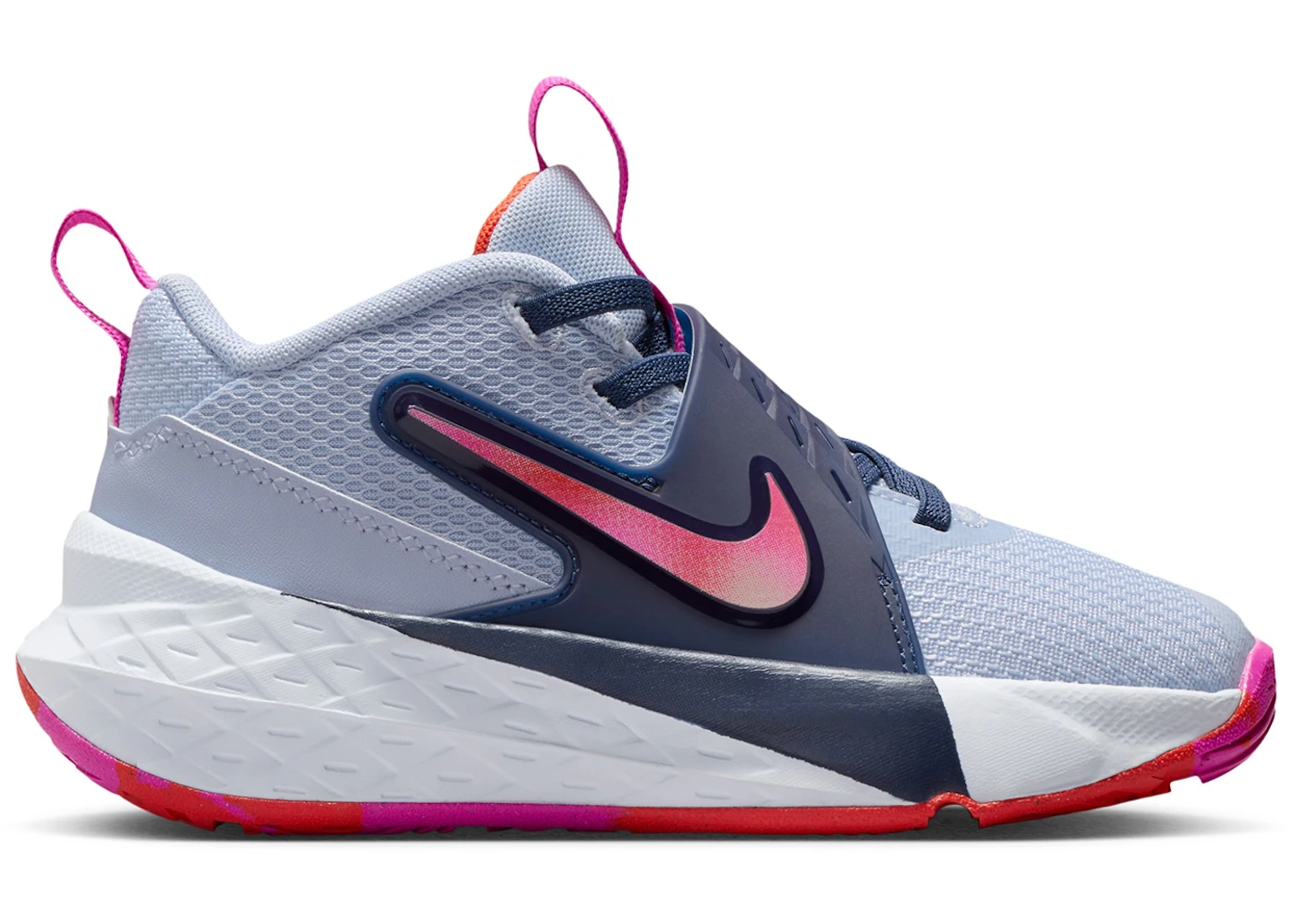 Nike Team Hustle D 12 Ghost Midnight Navy Picante Red Fire Pink (PS)