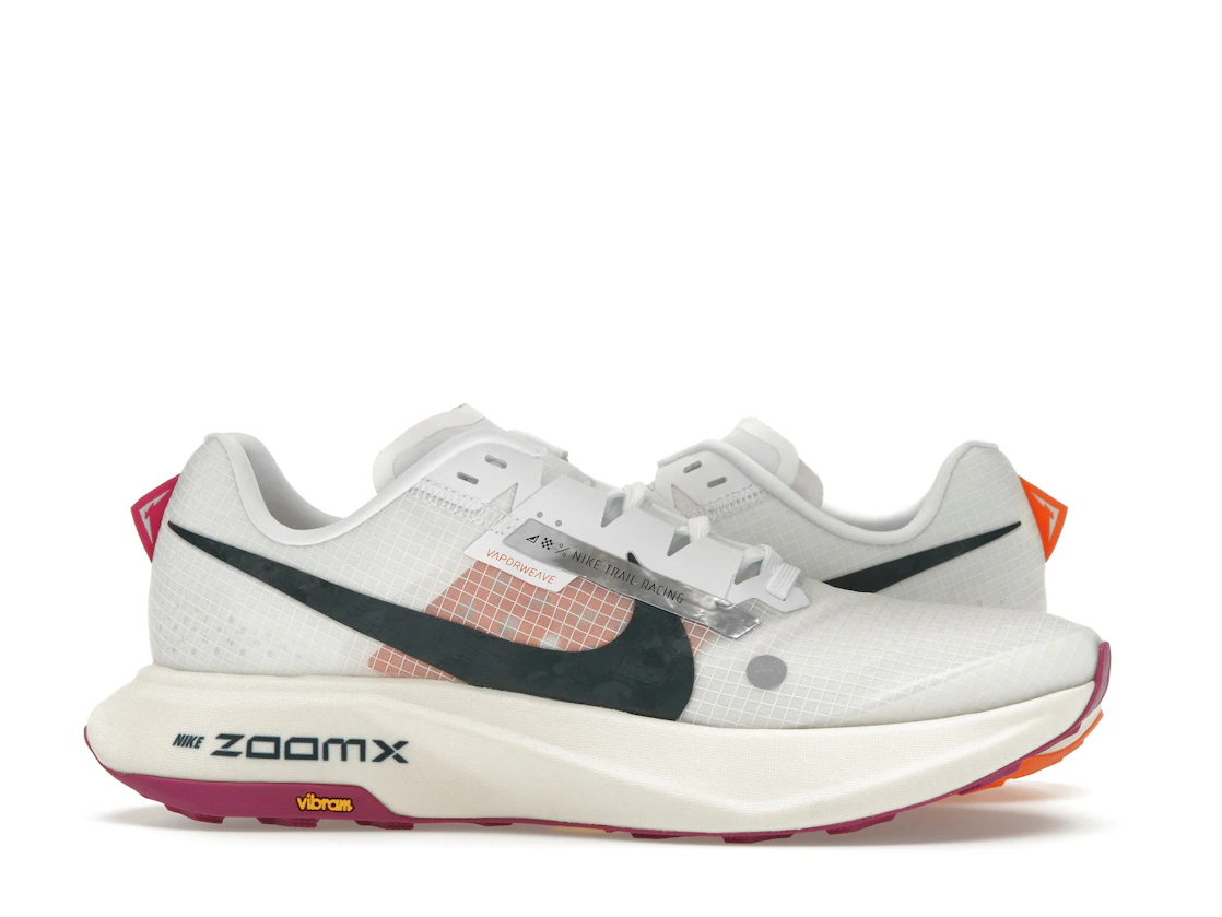 Vue 2 de Nike ZoomX Ultrafly Trail White Safety Orange Vivid Grape
