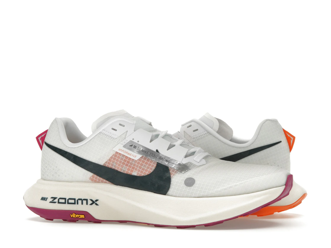 Vue 3 de Nike ZoomX Ultrafly Trail White Safety Orange Vivid Grape