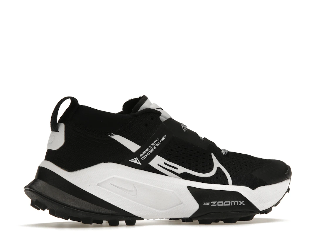 Vue 35 de Nike ZoomX Zegama Trail Black White 