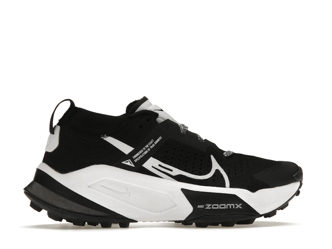 Vue 36 de Nike ZoomX Zegama Trail Black White 