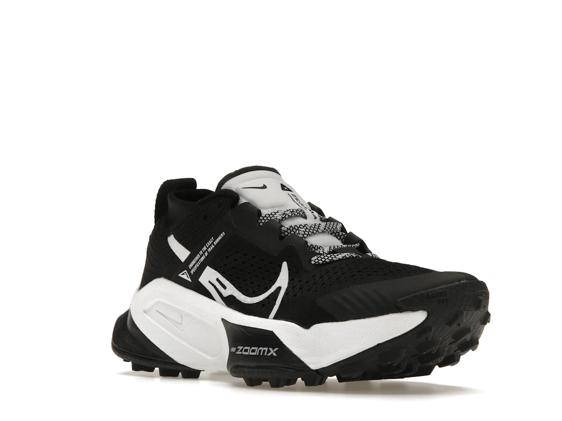 Vue 6 de Nike ZoomX Zegama Trail Black White 