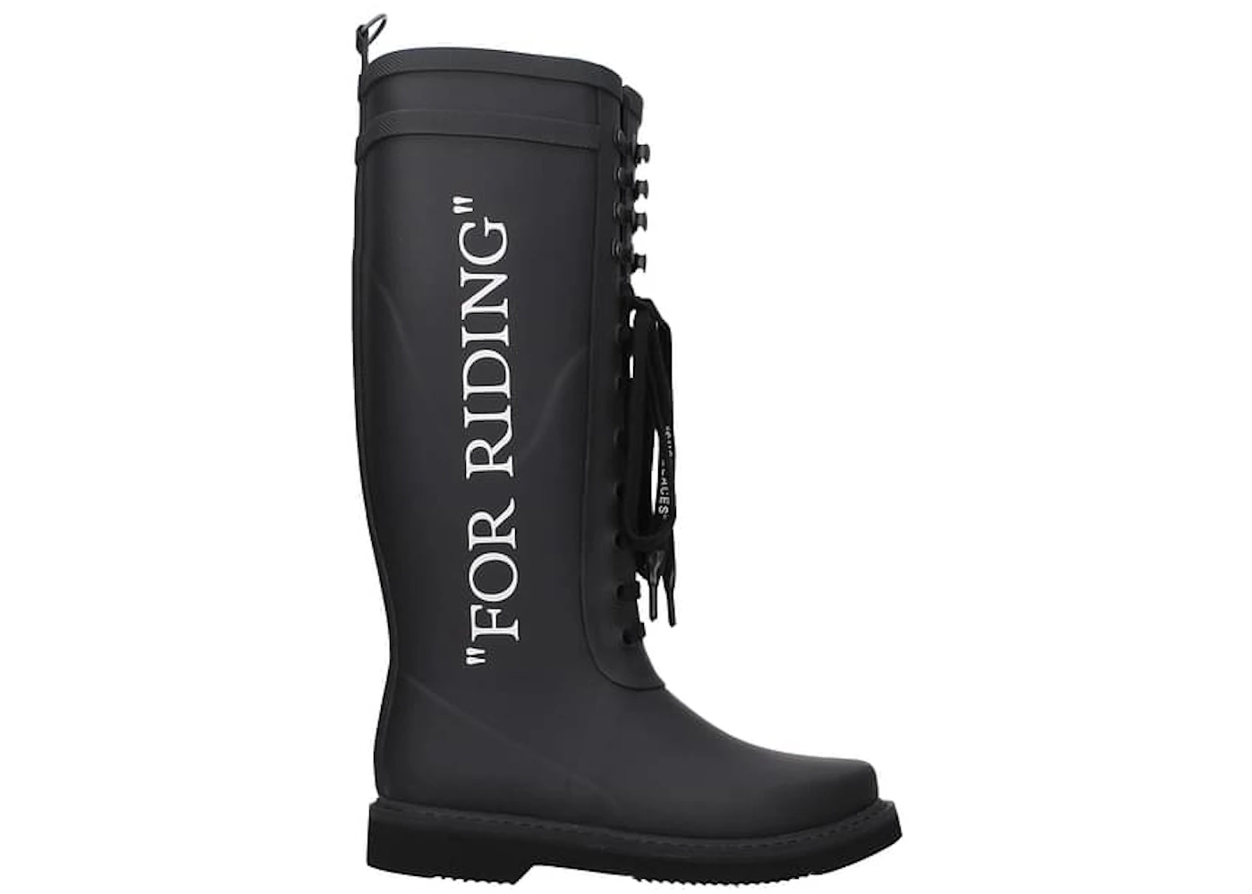 OFF-WHITE "For Riding" Rain Boots Black 