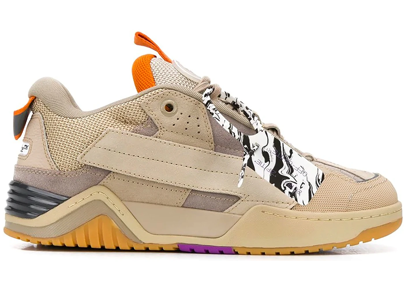 OFF-WHITE Zip-Tag Low-Top Beige