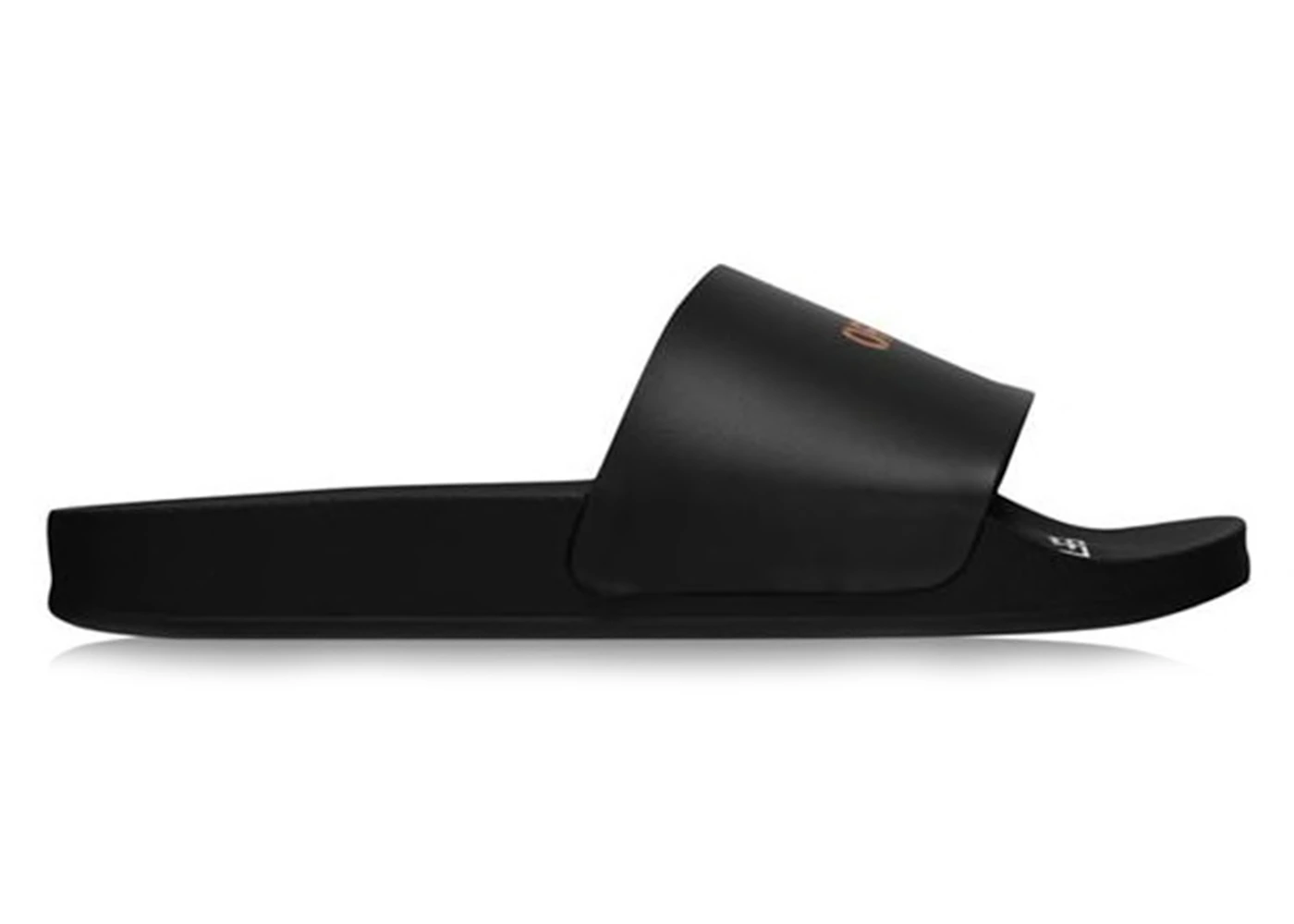 OFF-WHITE Logo Pool Slides Black Orange 
