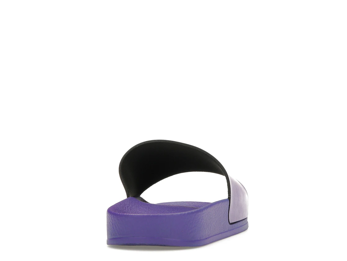 Vue 29 de OFF-WHITE Off Stamp Slide Dark Violet Black 