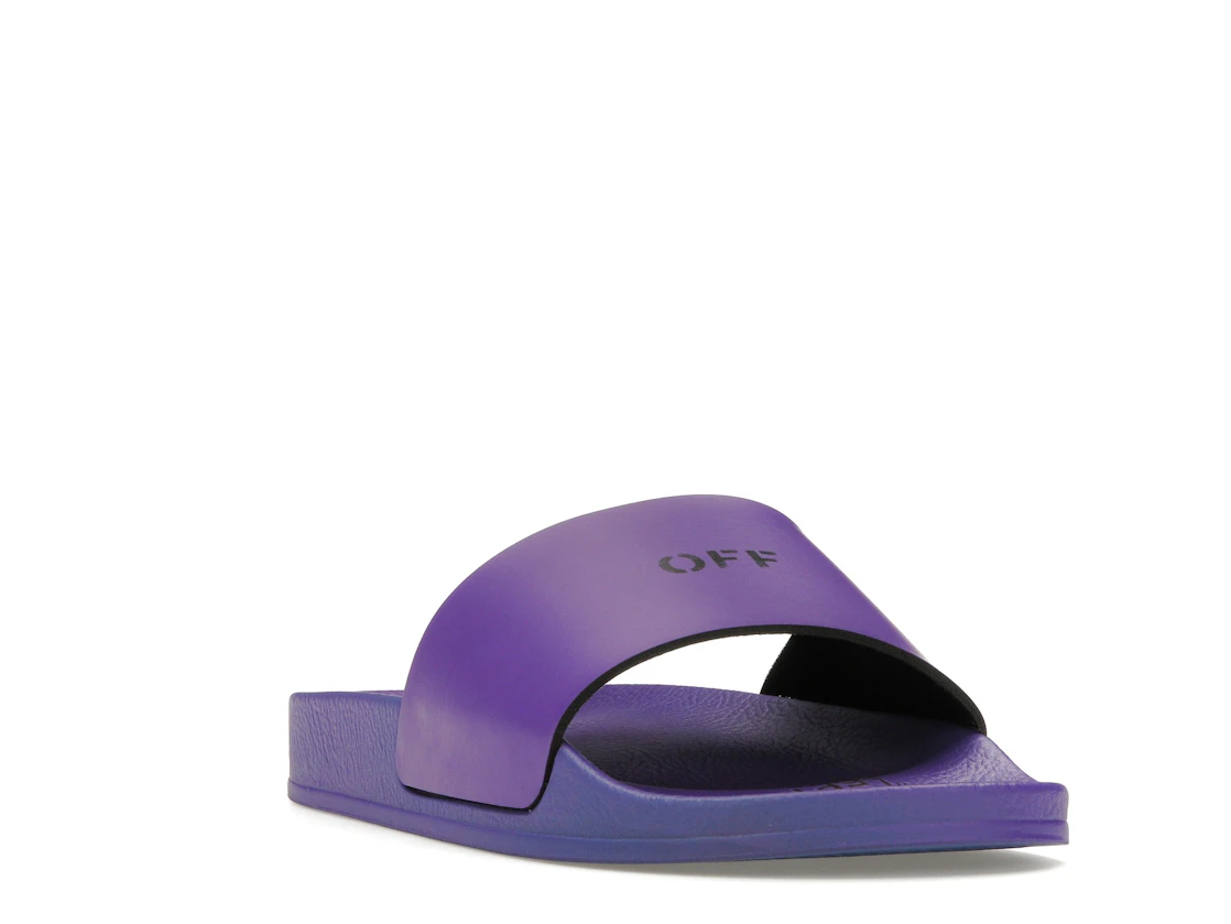Vue 7 de OFF-WHITE Off Stamp Slide Dark Violet Black 