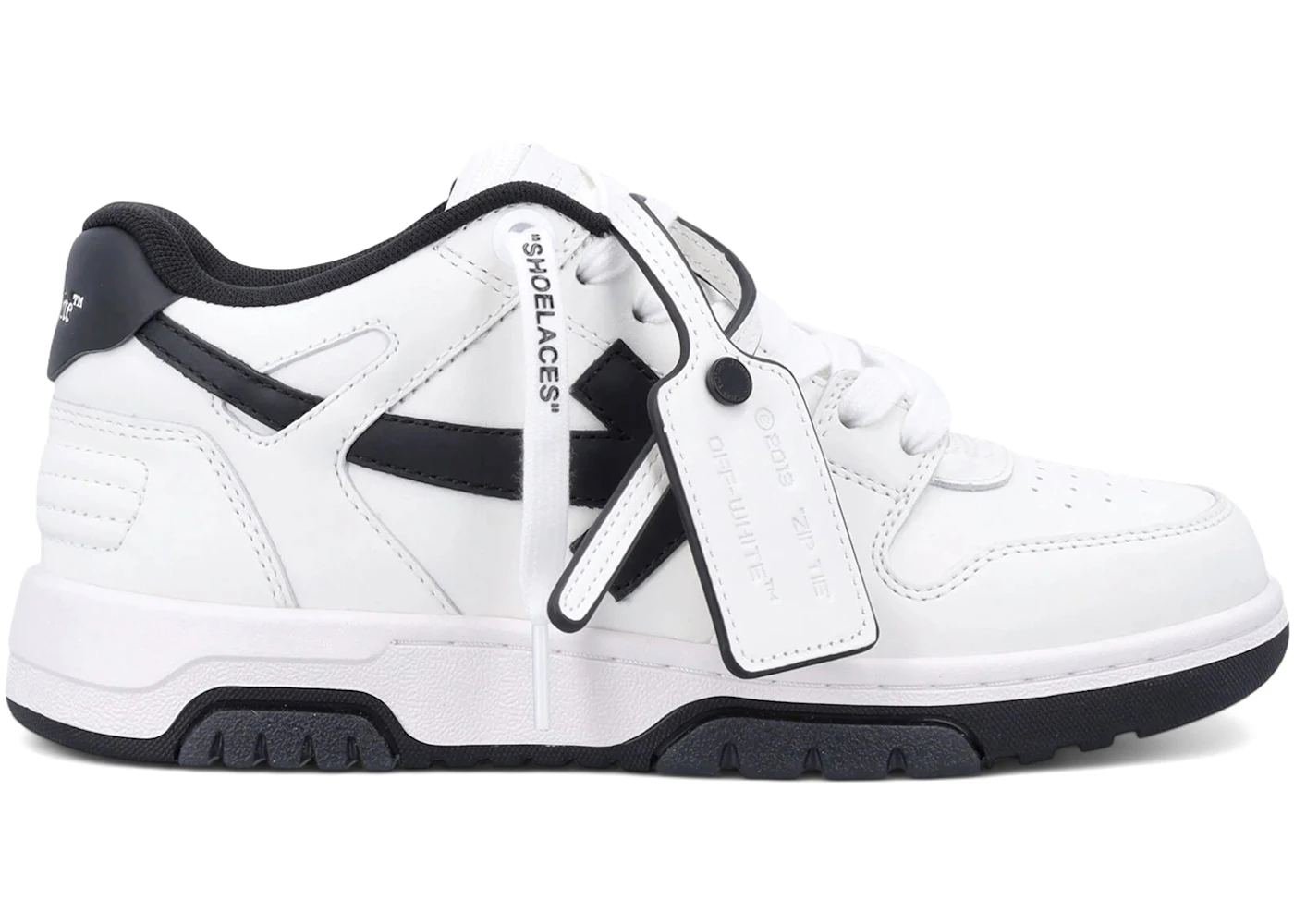 OFF-WHITE Out Of Office OOO Low Tops White Black (Black Outsole) 