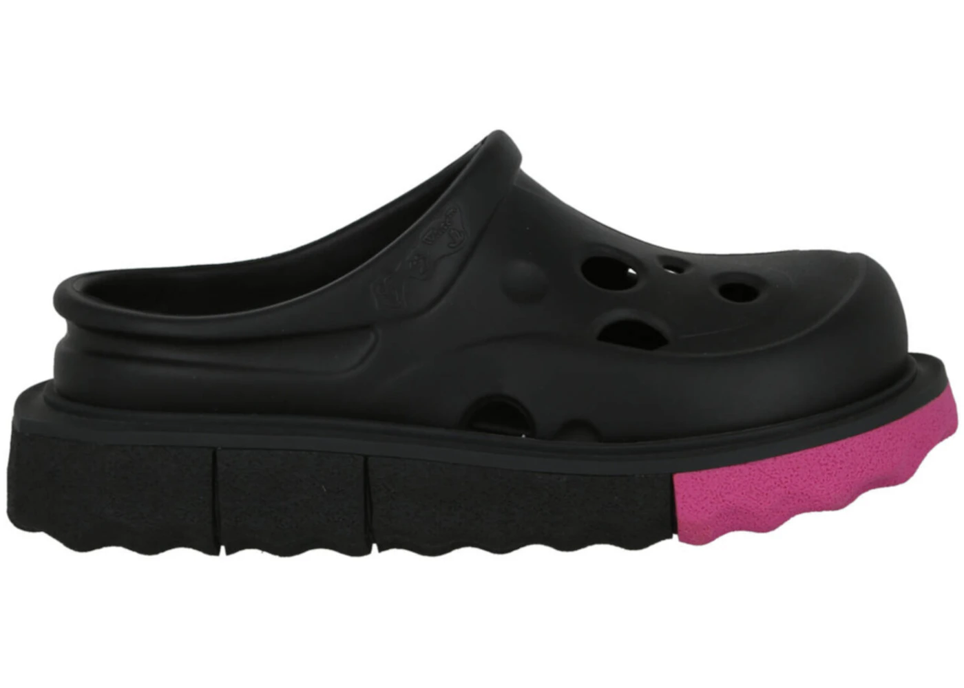 OFF-WHITE Sponge Sole Meteor Slipper Black Fuchsia 