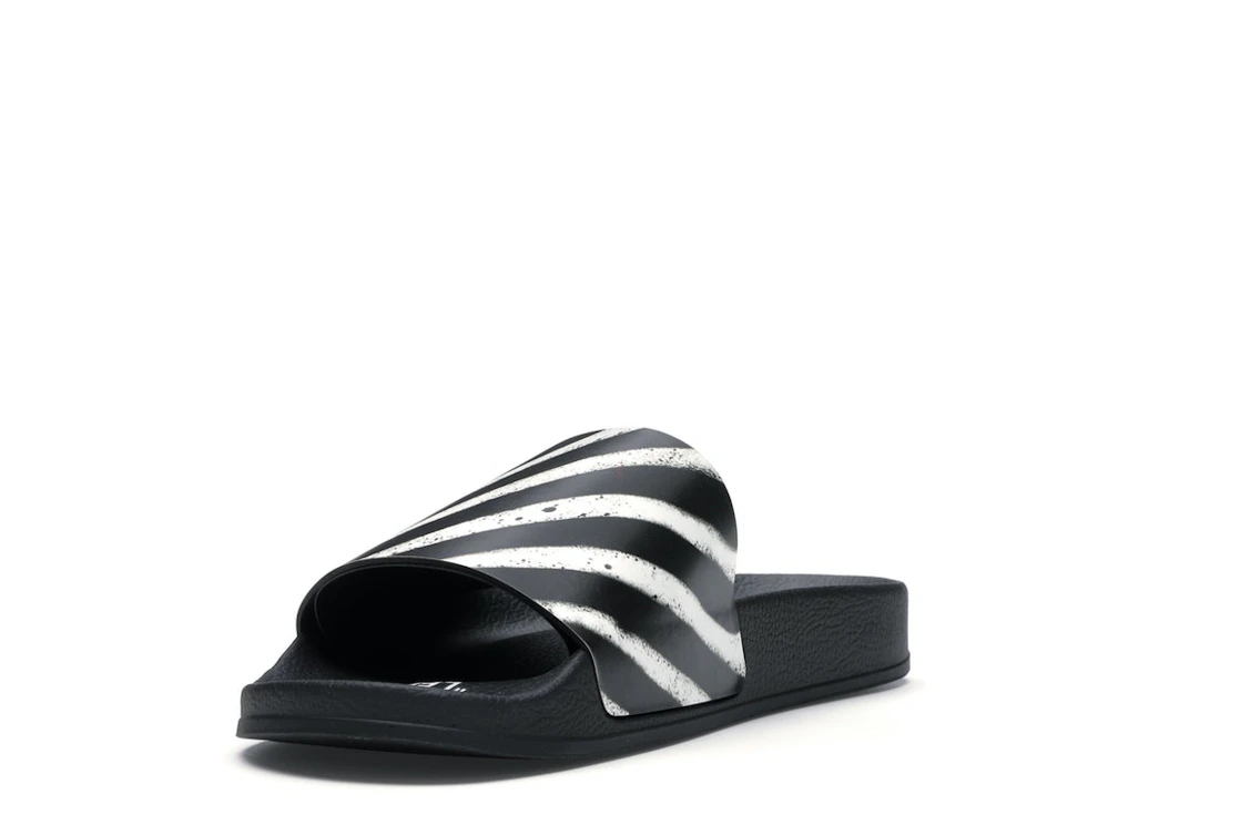 Vue 13 de OFF-WHITE Spray Stripes Slider Black White FW19