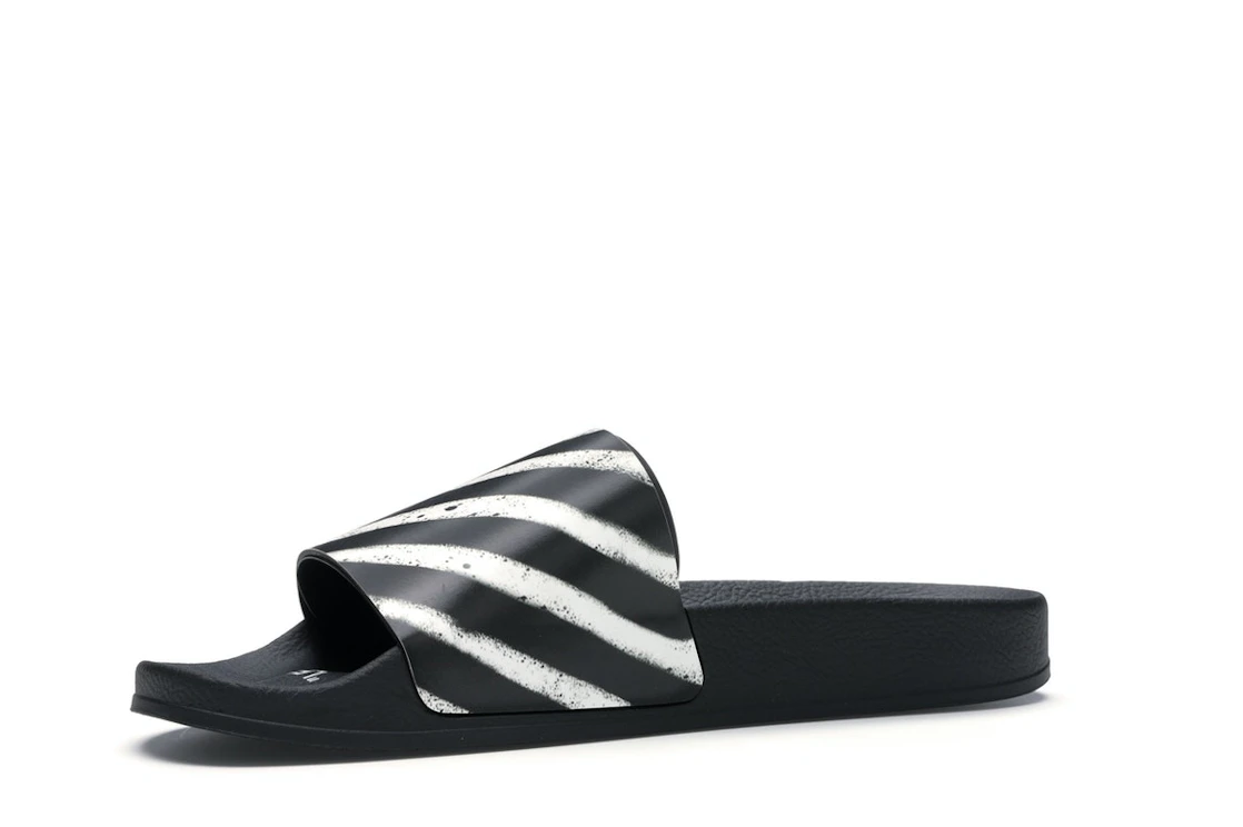 Vue 16 de OFF-WHITE Spray Stripes Slider Black White FW19
