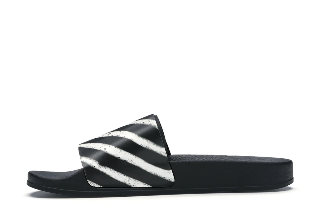 Vue 18 de OFF-WHITE Spray Stripes Slider Black White FW19