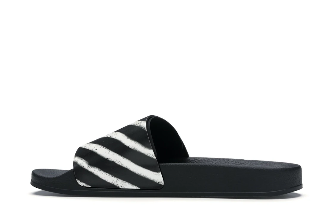 Vue 20 de OFF-WHITE Spray Stripes Slider Black White FW19