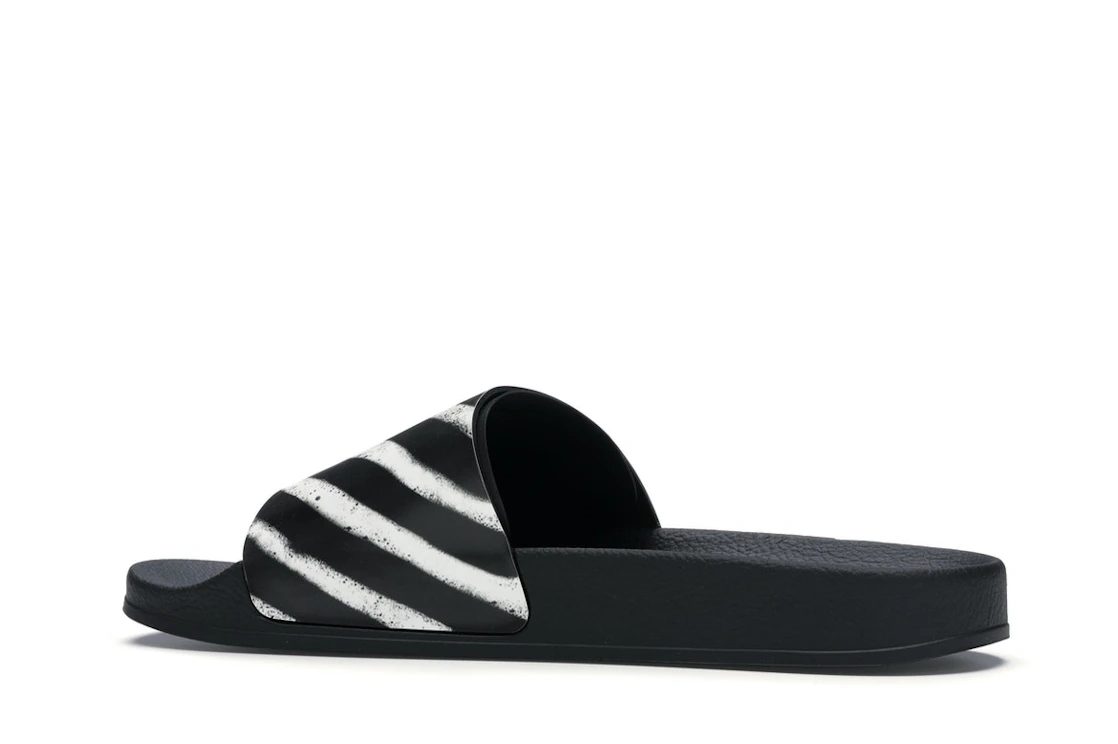 Vue 21 de OFF-WHITE Spray Stripes Slider Black White FW19