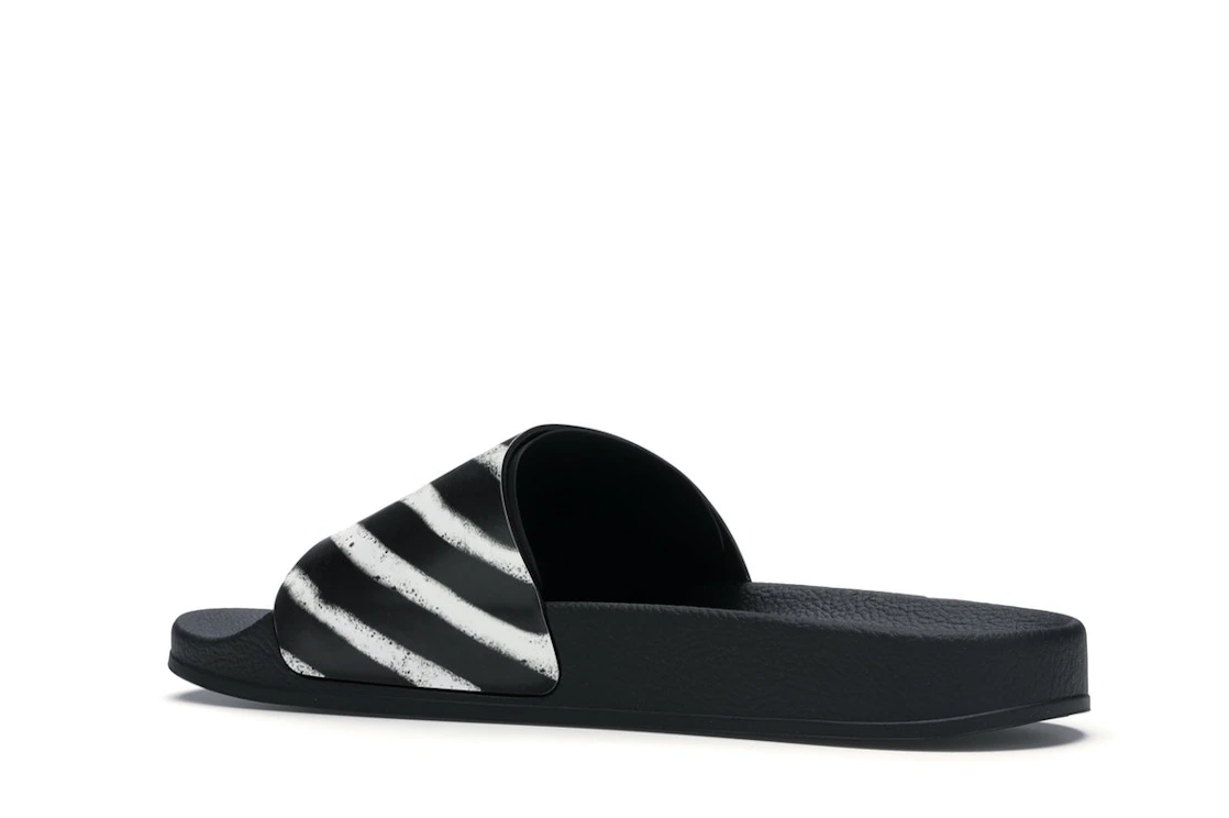 Vue 22 de OFF-WHITE Spray Stripes Slider Black White FW19