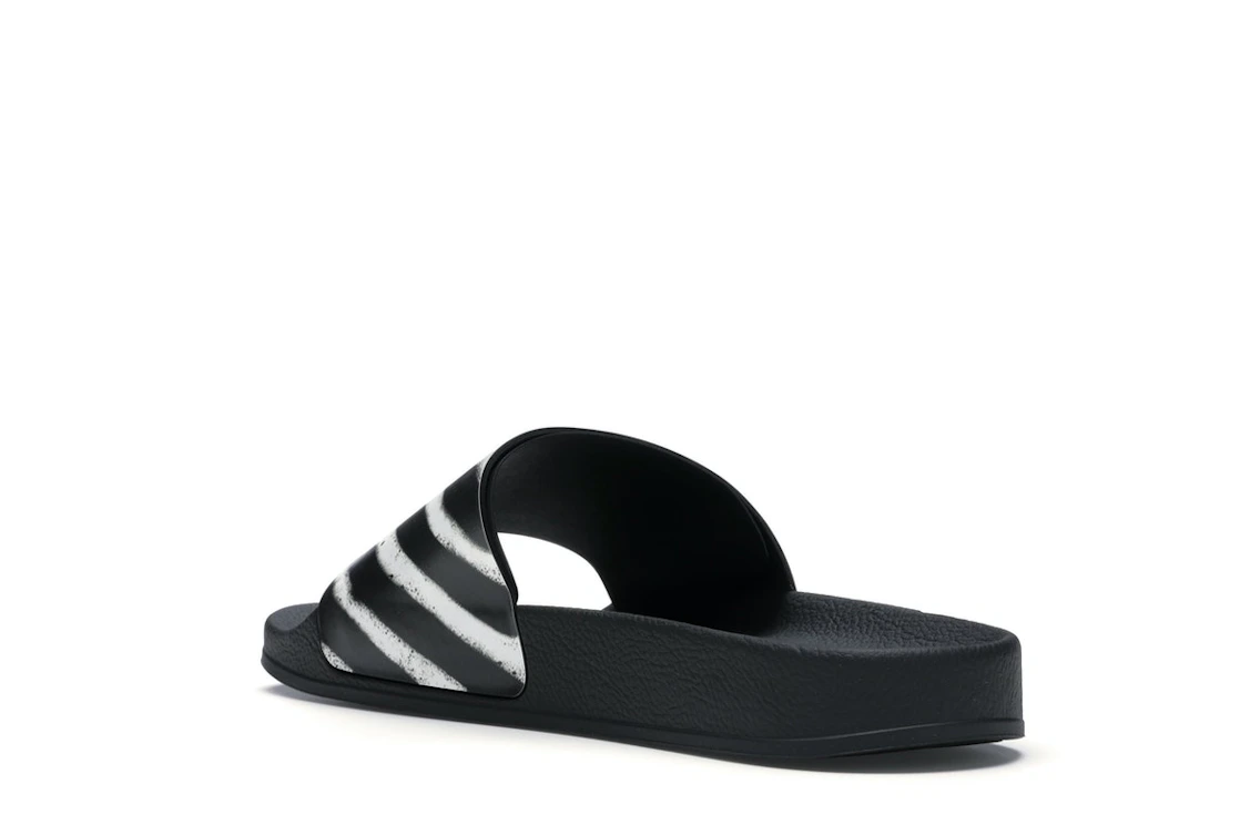 Vue 24 de OFF-WHITE Spray Stripes Slider Black White FW19