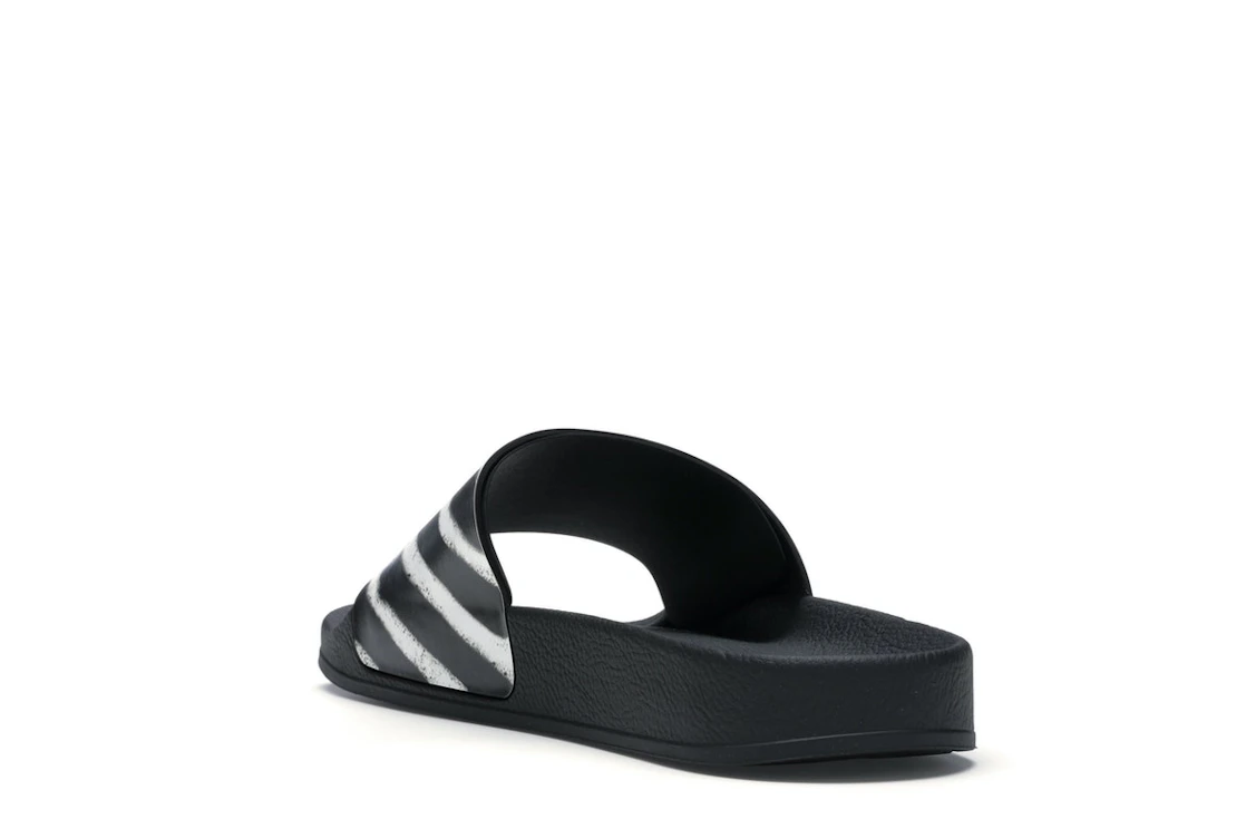 Vue 25 de OFF-WHITE Spray Stripes Slider Black White FW19